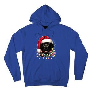 Black Lab Labrador Christmas Tree Light Pajama Dog Xmas  Tall Hoodie