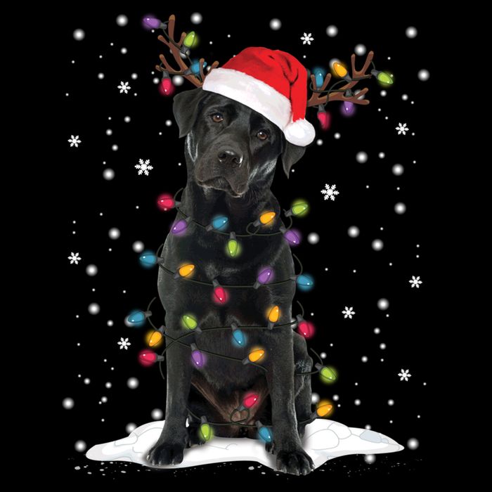 Black Lab Labrador Christmas Tree Light Pajama Dog Xmas Gift Impact Tech Backpack