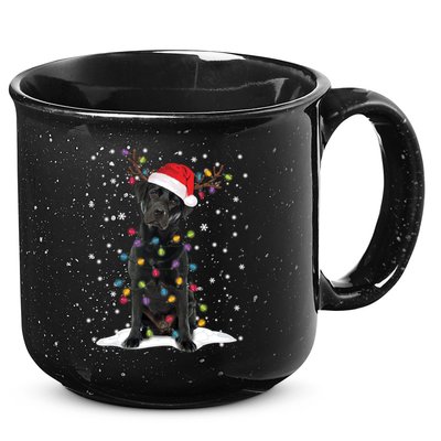 Black Lab Labrador Christmas Tree Light Pajama Dog Xmas Gift 15oz Campfire Ceramic Mug