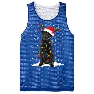 Black Lab Labrador Christmas Tree Light Pajama Dog Xmas Gift Mesh Reversible Basketball Jersey Tank