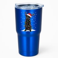 Black Lab Labrador Christmas Tree Light Pajama Dog Xmas Gift Tumbler