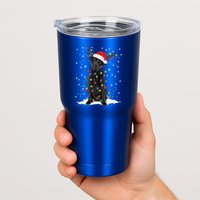 Black Lab Labrador Christmas Tree Light Pajama Dog Xmas Gift Tumbler