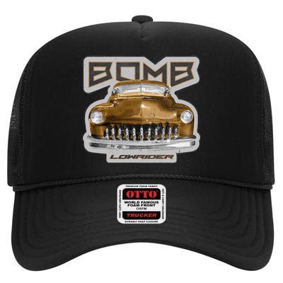 Bomb Lowrider Low Rider Car High Crown Mesh Back Trucker Hat