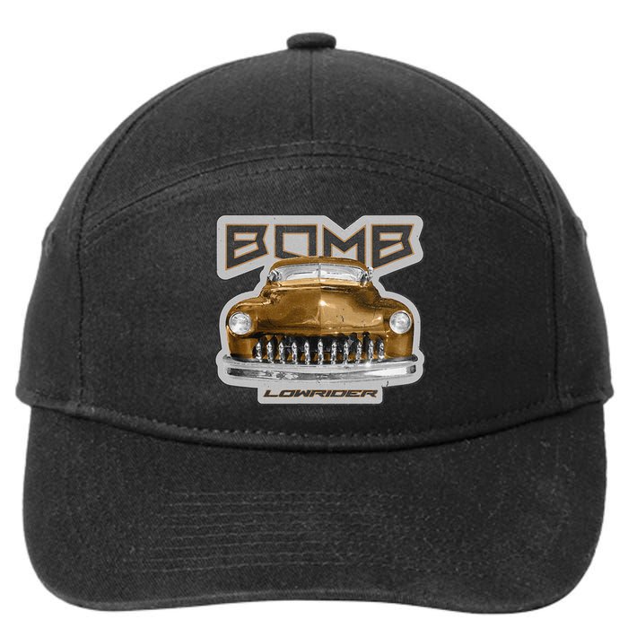 Bomb Lowrider Low Rider Car 7-Panel Snapback Hat