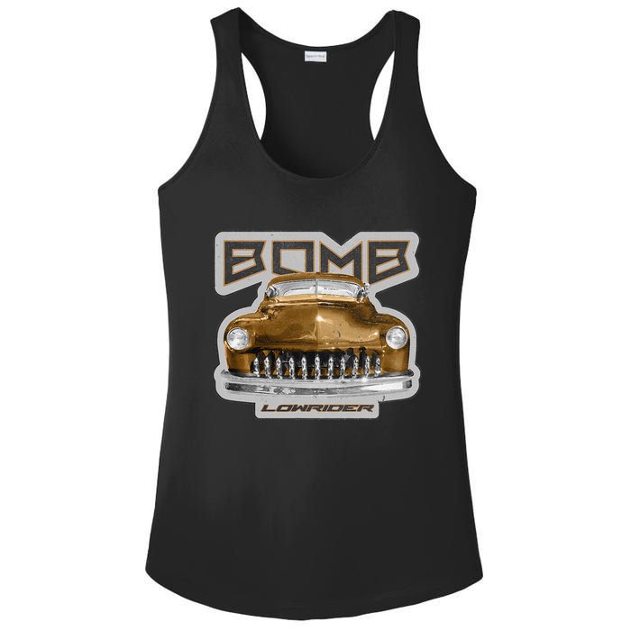 Bomb Lowrider Low Rider Car Ladies PosiCharge Competitor Racerback Tank