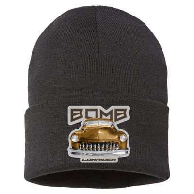 Bomb Lowrider Low Rider Car Sustainable Knit Beanie