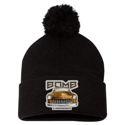 Bomb Lowrider Low Rider Car Pom Pom 12in Knit Beanie