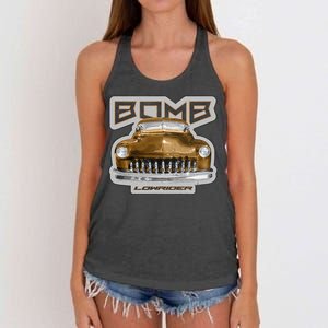 Bomb Lowrider Low Rider Car Women's Knotted Racerback Tank