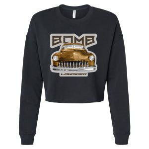 Bomb Lowrider Low Rider Car Cropped Pullover Crew