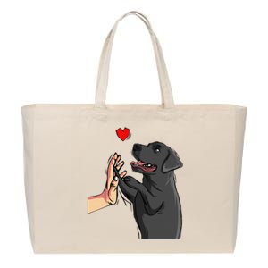 Black Lab Labrador Retriever Cotton Canvas Jumbo Tote