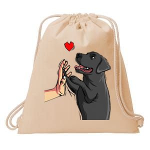 Black Lab Labrador Retriever Drawstring Bag