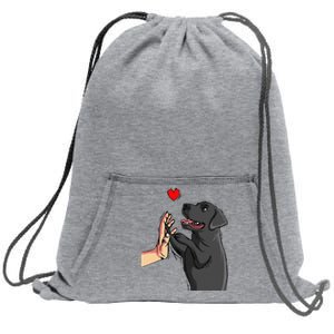 Black Lab Labrador Retriever Sweatshirt Cinch Pack Bag