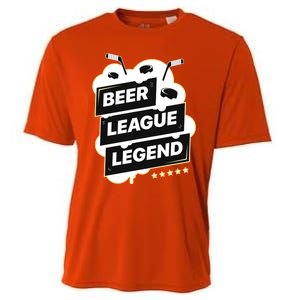 Beer League Legend Hockey Gift Cooling Performance Crew T-Shirt