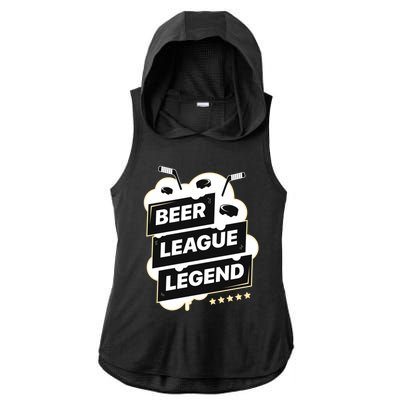 Beer League Legend Hockey Gift Ladies PosiCharge Tri-Blend Wicking Draft Hoodie Tank