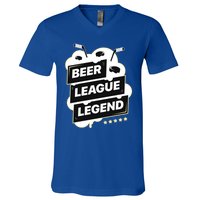 Beer League Legend Hockey Gift V-Neck T-Shirt