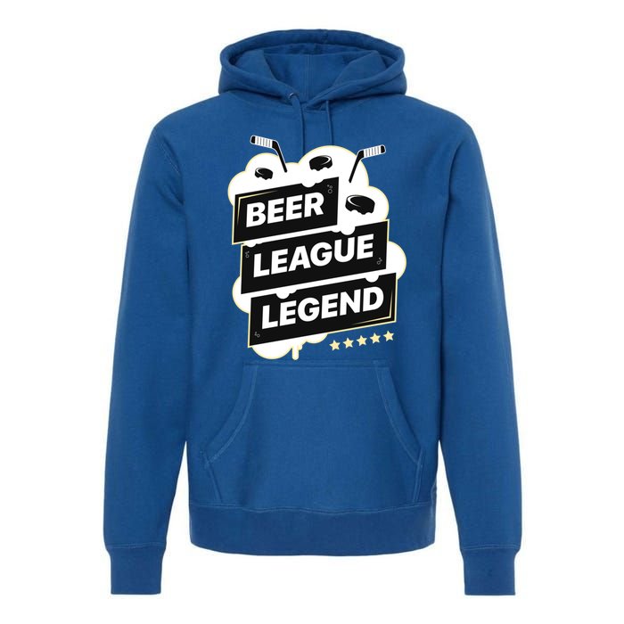 Beer League Legend Hockey Gift Premium Hoodie