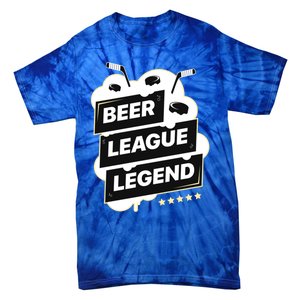 Beer League Legend Hockey Gift Tie-Dye T-Shirt