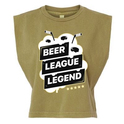 Beer League Legend Hockey Gift Garment-Dyed Women's Muscle Tee