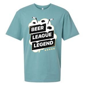 Beer League Legend Hockey Gift Sueded Cloud Jersey T-Shirt