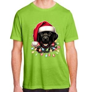 Black Lab Labrador Christmas Tree Light Pajama Dog Xmas Adult ChromaSoft Performance T-Shirt