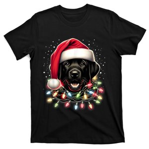 Black Lab Labrador Christmas Tree Light Pajama Dog Xmas T-Shirt