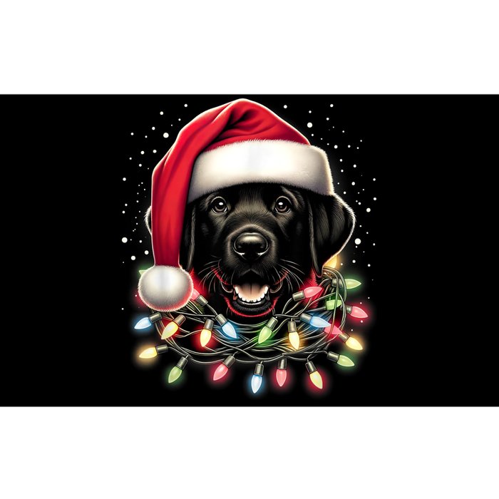 Black Lab Labrador Christmas Tree Light Pajama Dog Xmas Bumper Sticker