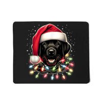 Black Lab Labrador Christmas Tree Light Pajama Dog Xmas Mousepad