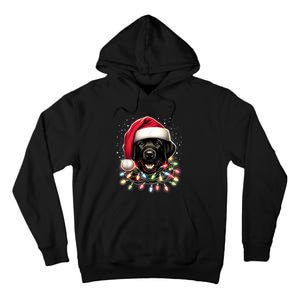 Black Lab Labrador Christmas Tree Light Pajama Dog Xmas Tall Hoodie