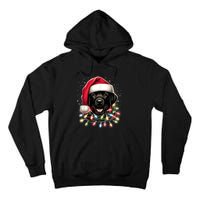 Black Lab Labrador Christmas Tree Light Pajama Dog Xmas Tall Hoodie