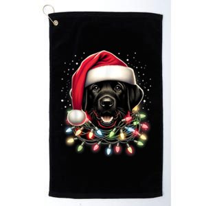 Black Lab Labrador Christmas Tree Light Pajama Dog Xmas Platinum Collection Golf Towel