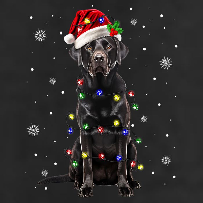 Black Lab Labrador Christmas Tree Light Pajama Dog Xmas 11oz C Handle Ceramic Mug