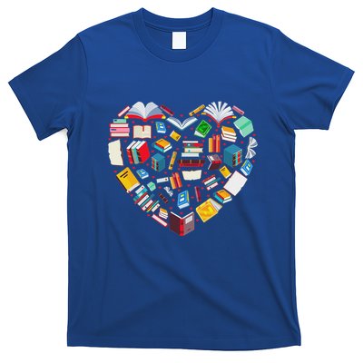 Book Lover Librarian Teacher Bookish Books Heart T-Shirt