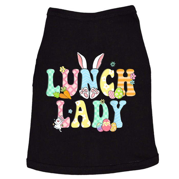 Bunny Lunch Lady Funny Egg Easter Day Floral Doggie Tank