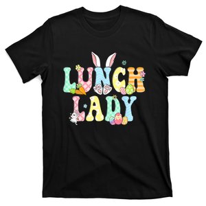 Bunny Lunch Lady Funny Egg Easter Day Floral T-Shirt