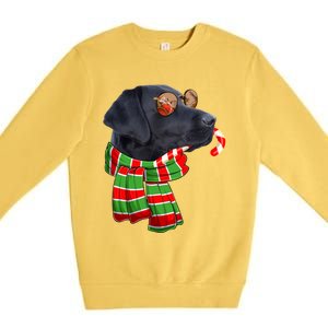 Black Lab Labrador Dog Owners Christmas Xmas Holiday Party Gift Premium Crewneck Sweatshirt