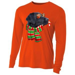 Black Lab Labrador Dog Owners Christmas Xmas Holiday Party Gift Cooling Performance Long Sleeve Crew