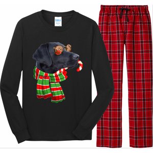 Black Lab Labrador Dog Owners Christmas Xmas Holiday Party Gift Long Sleeve Pajama Set