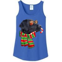 Black Lab Labrador Dog Owners Christmas Xmas Holiday Party Gift Ladies Essential Tank