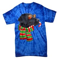 Black Lab Labrador Dog Owners Christmas Xmas Holiday Party Gift Tie-Dye T-Shirt