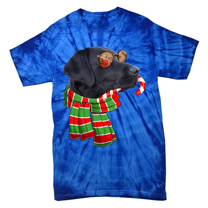 Black Lab Labrador Dog Owners Christmas Xmas Holiday Party Gift Tie-Dye T-Shirt