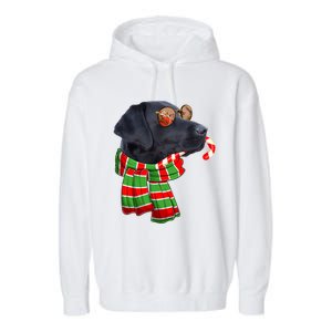 Black Lab Labrador Dog Owners Christmas Xmas Holiday Party Gift Garment-Dyed Fleece Hoodie