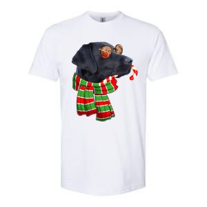 Black Lab Labrador Dog Owners Christmas Xmas Holiday Party Gift Softstyle CVC T-Shirt