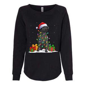 Black Lab Labrador Christmas Lights Pajama Dog Lover Xmas Womens California Wash Sweatshirt