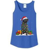 Black Lab Labrador Christmas Lights Pajama Dog Lover Xmas Ladies Essential Tank