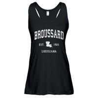 Broussard Louisiana La Vintage Athletic Sports Ladies Essential Flowy Tank