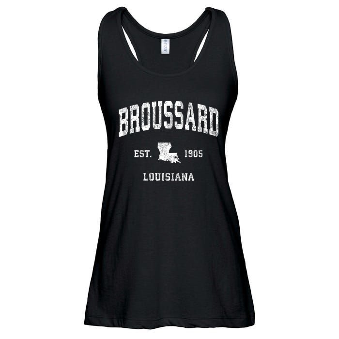 Broussard Louisiana La Vintage Athletic Sports Ladies Essential Flowy Tank