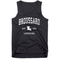 Broussard Louisiana La Vintage Athletic Sports Tank Top