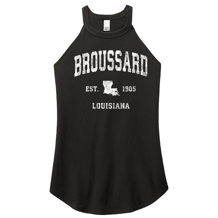 Broussard Louisiana La Vintage Athletic Sports Women's Perfect Tri Rocker Tank