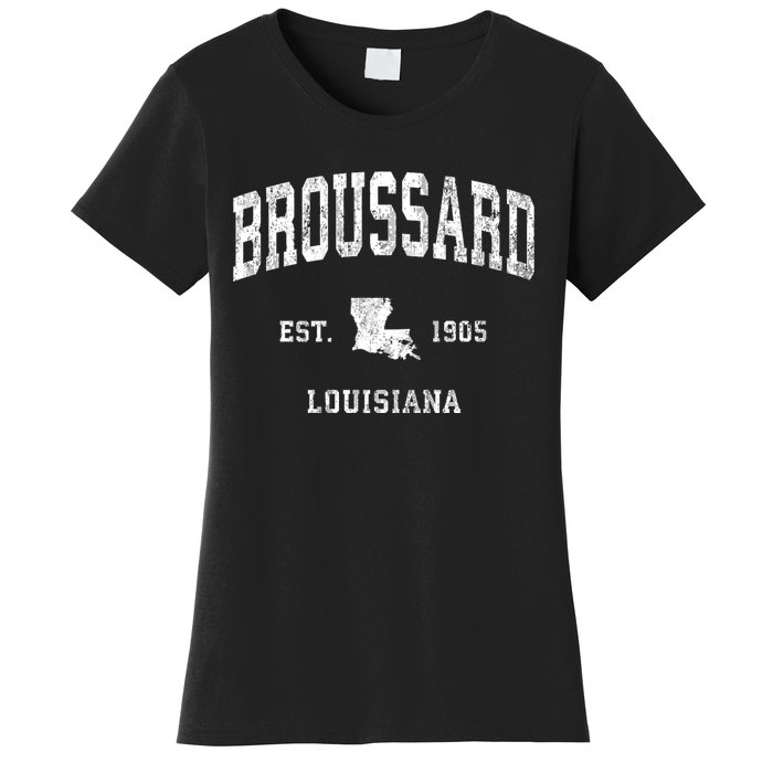 Broussard Louisiana La Vintage Athletic Sports Women's T-Shirt