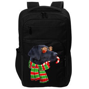 Black Lab Labrador Dog Owners Christmas Xmas Holiday Party Impact Tech Backpack